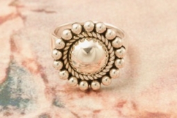 Artie Yellowhorse Sterling Silver Rising Sun Ring